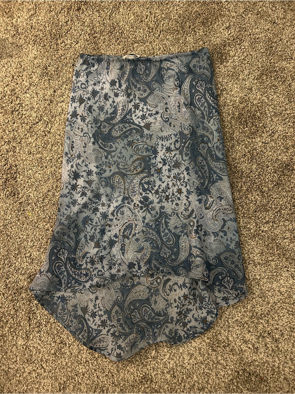 Byer California Blue Paisley High-Low Skirt